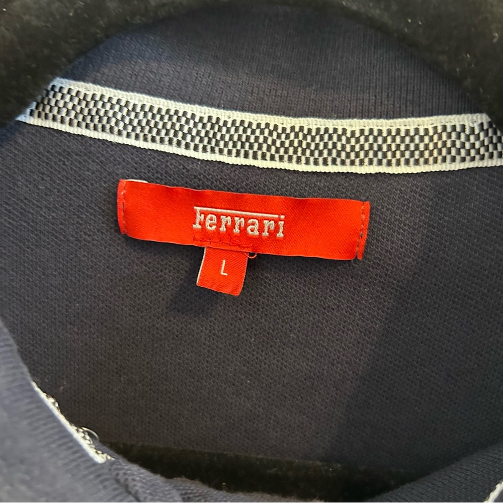 Ferrari Formula One Navy Blue Mens Polo Shirt Size Large Scuderia - Picture 5 of 6